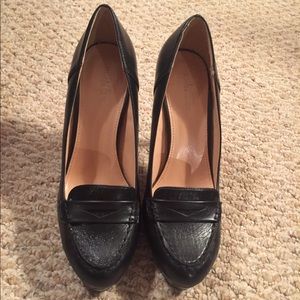🌻Nine & Co. Black loafer style stilettos🌻